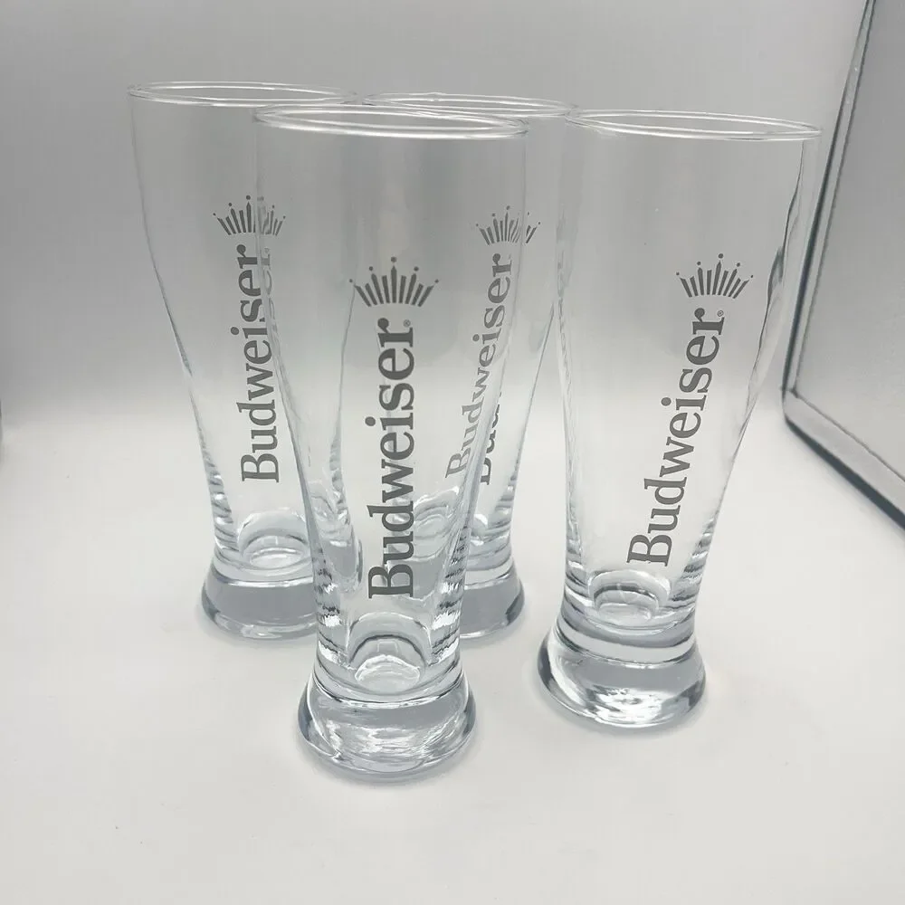 Budweiser 16.9 Pilsner Glass Set Of 4